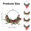 Elegant Christmas Wreath Hanging Decoration for Home Offices, Easy Installation,Illuminated Wreath Christmas Accessories