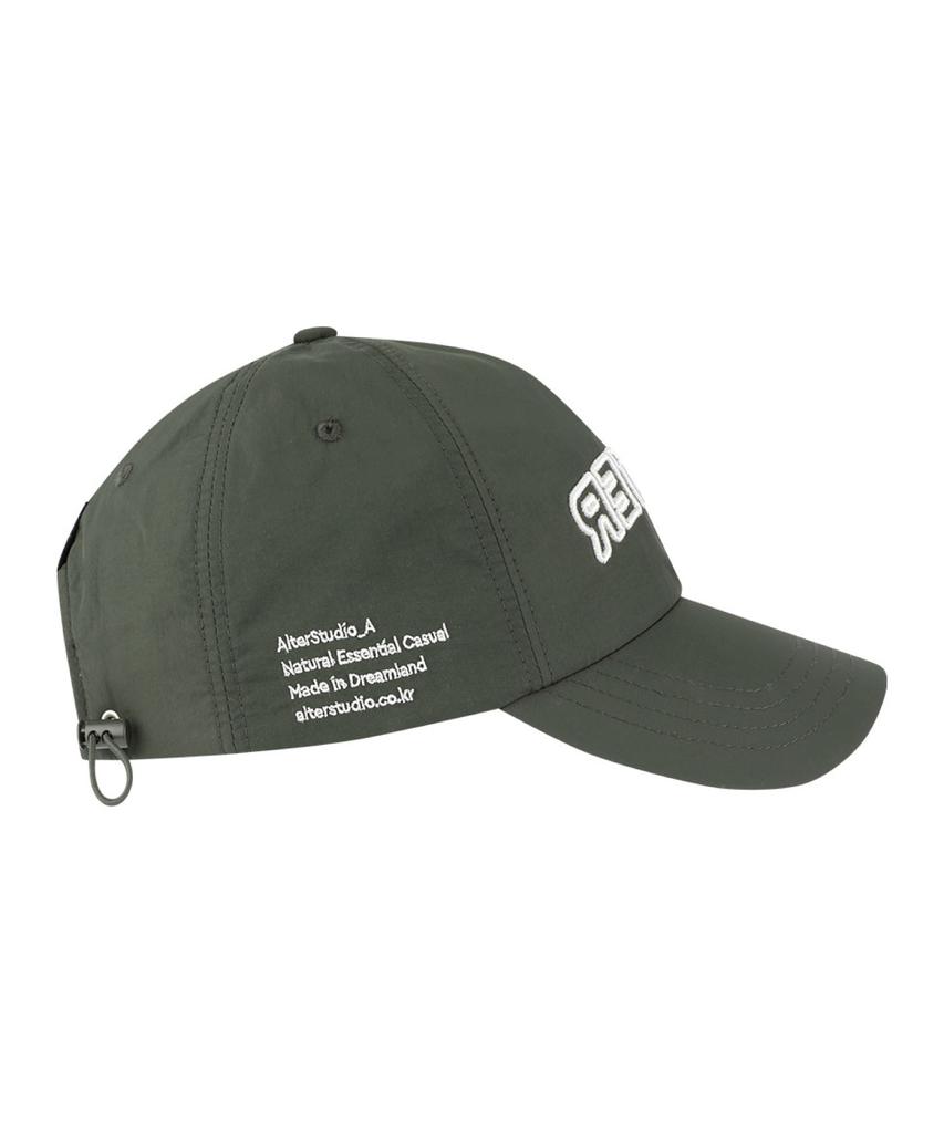 ALTER STUDIO Nylon Neat Logo Ball Cap_Khaki