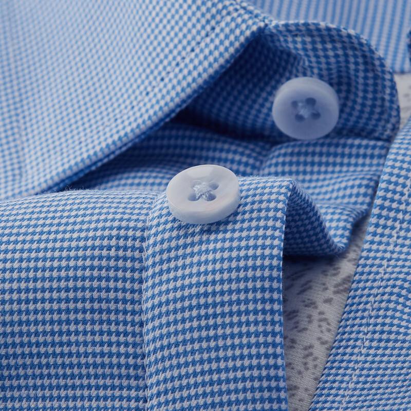 Shanshan Men's 100% Wool Lined Thickened Long-Sleeve Business Casual Shirt