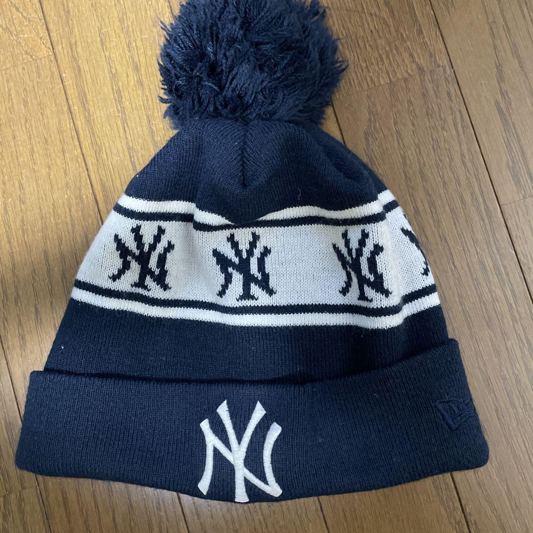 

[Б/У] Вязаная шапка с помпоном, специальный заказ NEW ERA x BEAMS