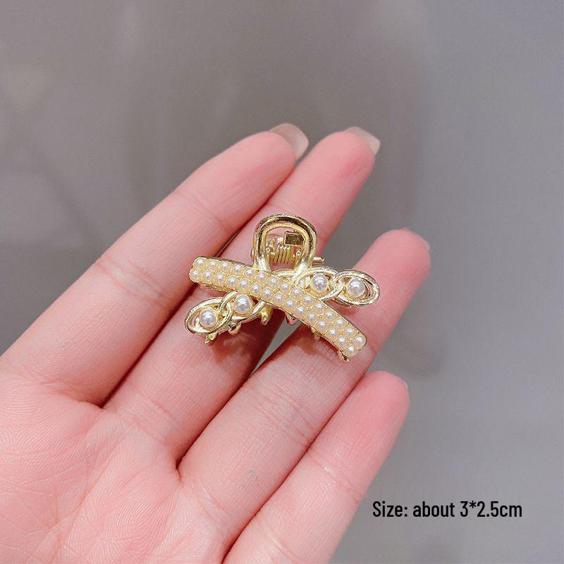 

2024 Изысканная маленькая заколка-краб для волос для женщин - Полусобранные волосы, боковая челка, укладка челки