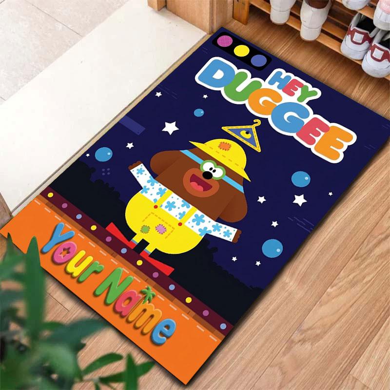 Hey Duggee Custom Name Carpet Rug for Living Room Bedroom Home Sofa Decoration,Kids play Non-slip Floor Mat