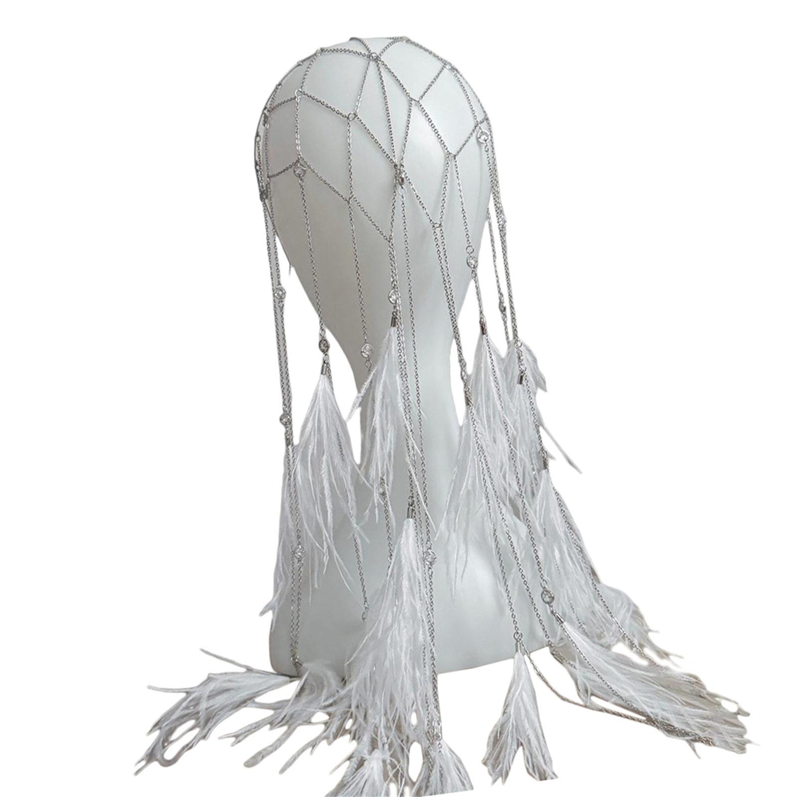 

Elegant Bohemian Feathered Hairband Chic Bohemian Feathered Hair Chain Accessory Suitable For Various Celebrations