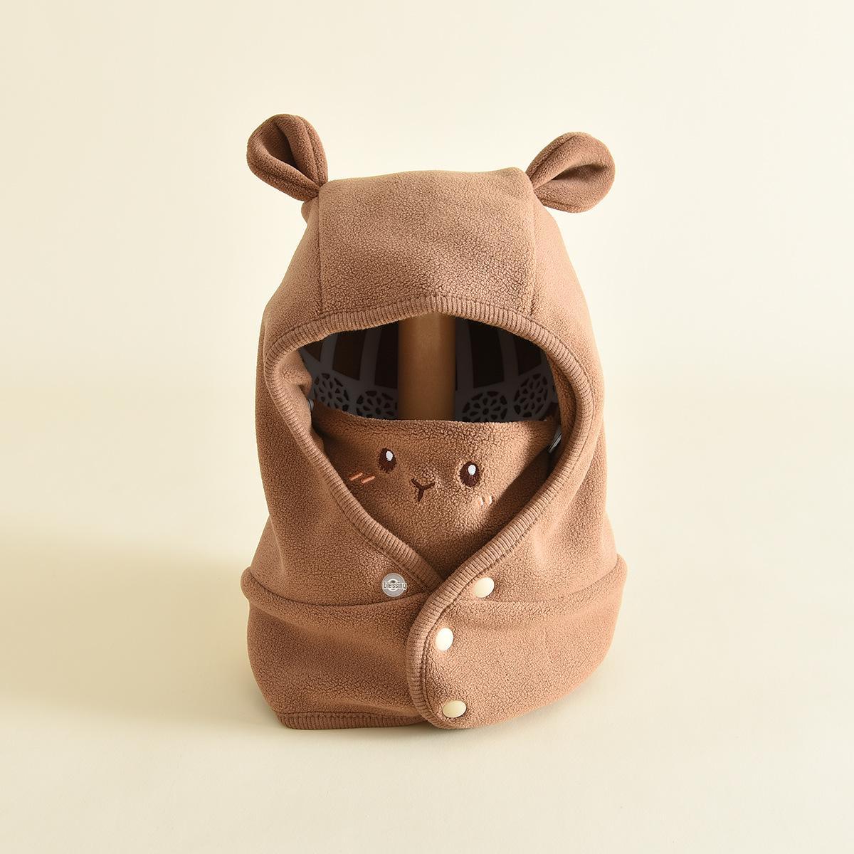 Warm Windproof Animal-Themed Ear-Protecting Children s Hat for Outdoor Cycling One Size (Hat Circumference 50-52cm)