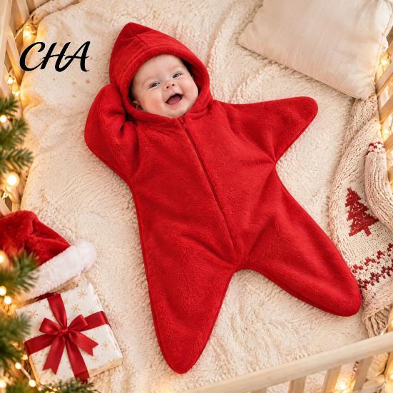 Newborn First Christmas Costume Sleeping Bag, Soft Flannel Swaddle Blanket for Baby Boys Shower Gift Winter Girls, Warm Holiday Photography