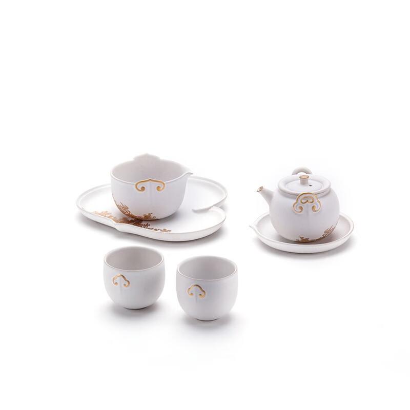 Edenus Mutton-Fat White Glaze Gongfu Tea Set