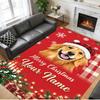 Christmas Custom Name Printed Square Area Rug Soft Non Slip Floor Carpet For Bedroom Holiday Gift