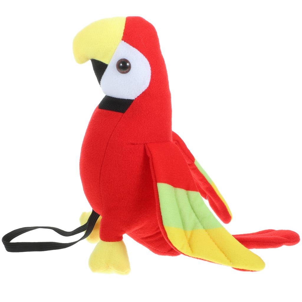 Plush Parrot Realistic Ornaments Pirate Bird Kids Toys For Shoulder Blindfold Eye Patches Lifelike Models Cap Artificial Child