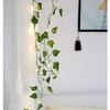 LED Artificial Plants String Light Green Maple Leaves Lamp Garland DIY Battery Powered Hanging