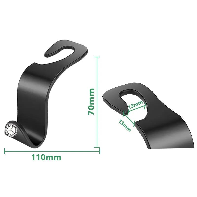 AABDS1 Car Seat Back Storage Hook Vehicle Headrest Organizer Hanger Hook Caps For Mercedes Benz AMG W204 W213 W205 W211 W212 W176