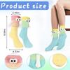 1/3Pairs Colors Magnetic Holding Hand Socks Dopamine Designer Socks Funny Couple Socks Birthday Gift for Women Men Bestie Lovers