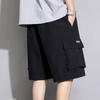 Fashion Men's Drawstring Waist Cargo Short  Multi Flap Pocket Loose Trendy Work Pants Outdoors Shorts