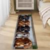 Cute Dachshund Dogs Printed Runner Rug, Soft Floor Mat for Living Room Bedroom Hallway, Pet Themed Home Decor Carpet