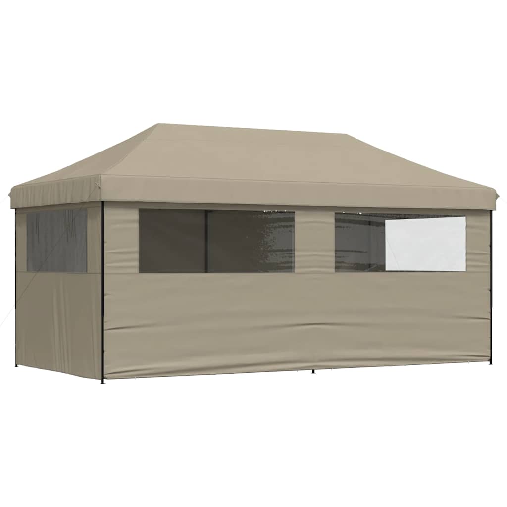 Vidaxl Pop-Up Party Tent with 4 Walls, Taupe