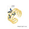 Adjustable Statement Zirconia Ring for Women, Open Ring Jewelry Daily Work Accessories