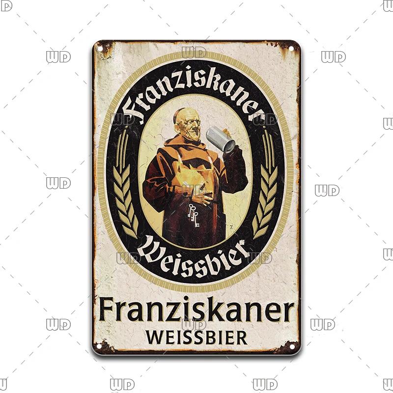 Retro Vintage Germany Paulaner Beer Tin Sign Decorative Plaque Plate Bar Pub Man Cave Kitchen Club Bar Wall Home Decor