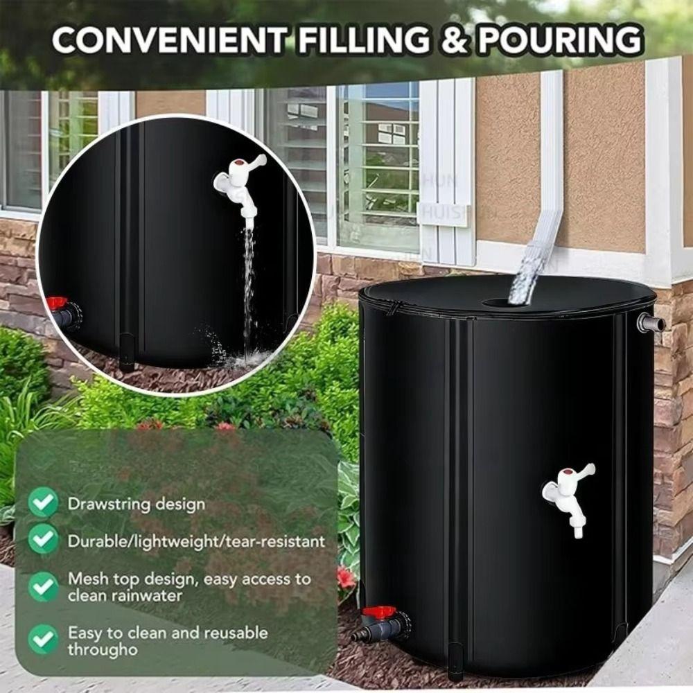 Durable Collapsible Rain Barrel 50-500L Water Storage Container Garden Water Catcher  Garden Tools