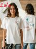 Handwritten Style Cross Text Jesus Has My Letter Printed Unisexs Tshirt Casual Round Neck Top Harajuku Sleeve Unisexs Clothing
