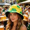 Erwachsenenhut Weicher Plüsch Bequem Universell Passend Fußballkappe Gelb Grün Fußballform Party Karneval Anfeuerungszubehör Fan-Accessoire