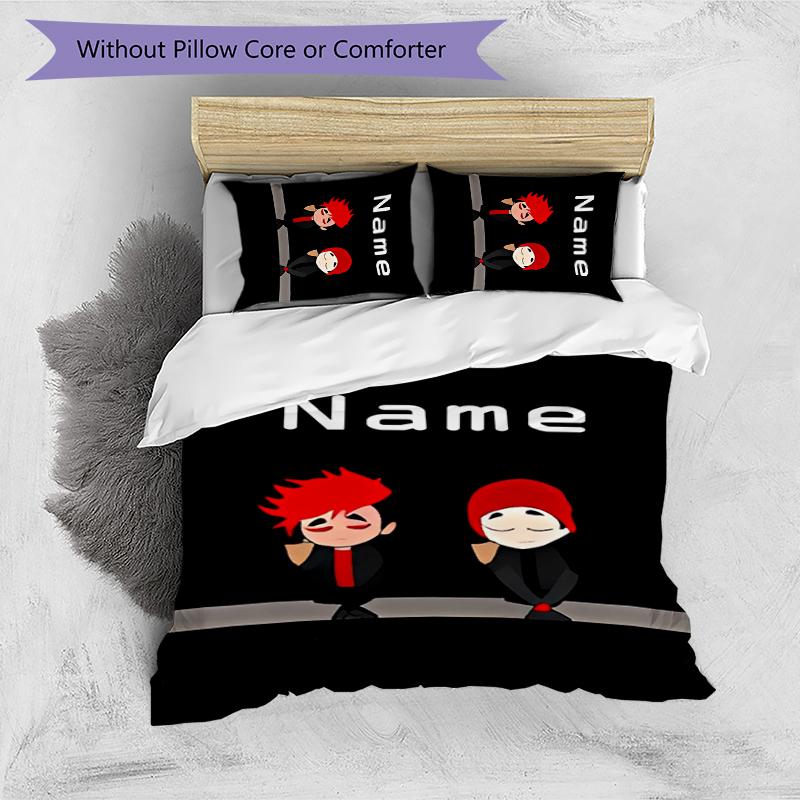 3pcs Custom Name twenty one pilots Bedding Set Duvet Cover Closure Includes 1 Duvet Cover & 2 Pillowcases for All Seasons Bedroom Decor