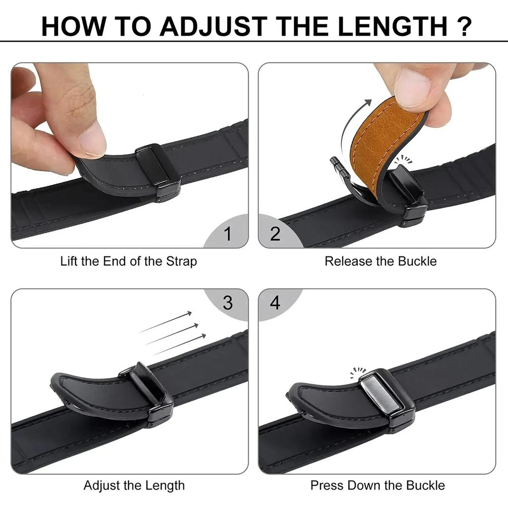 Leather Band for Samsung Galaxy Watch 8/8 Classic Magnetic Strap Silicone Bracelet for Galaxy Ultra 2025/7ultra Quick Fit Correa