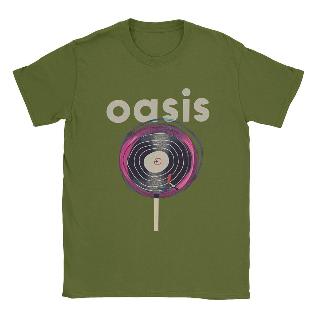 O-Oasis Rock 90er Jahre Band T-Shirts für Herren Britische Musik Alben Lustig 100% Baumwolle T-Shirts Rundhals Kurzarm T-Shirts Geschenkidee