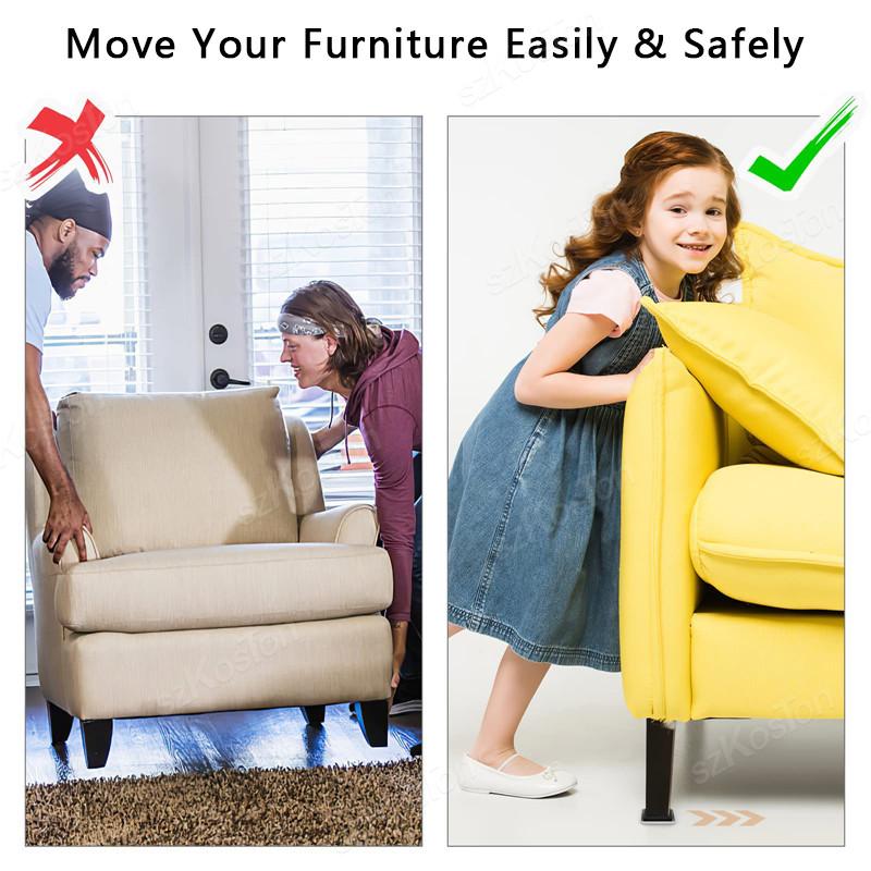 1Pcs Anti-abrasion Furniture Leg Slider Pads Self-Adhesive Floor Protector Easy Move Heavy Table Sofa Slider Mat Chair Fittings