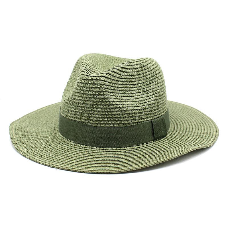 Unisex Summer Panama Sun Hat - Fashionable Straw Braid Fedora for Outdoor and Beach Wear.