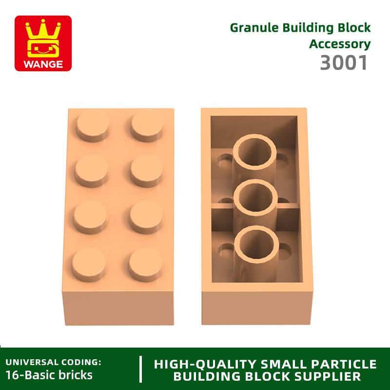 Non-Toxic 40Pcs/Lot 3001 2X4 High 8-Hole Building Block Moc Colorful Parts Compatible With Brick Diy Children Toy Assembly Gift Box