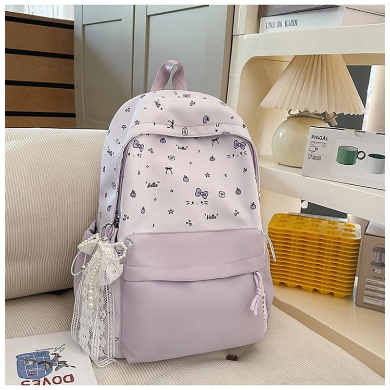 New Highvalue Japanese Fresh and Sweet Literary and Cute Cartoon Backpack Junior High School Students Lightweight Travel Backpack