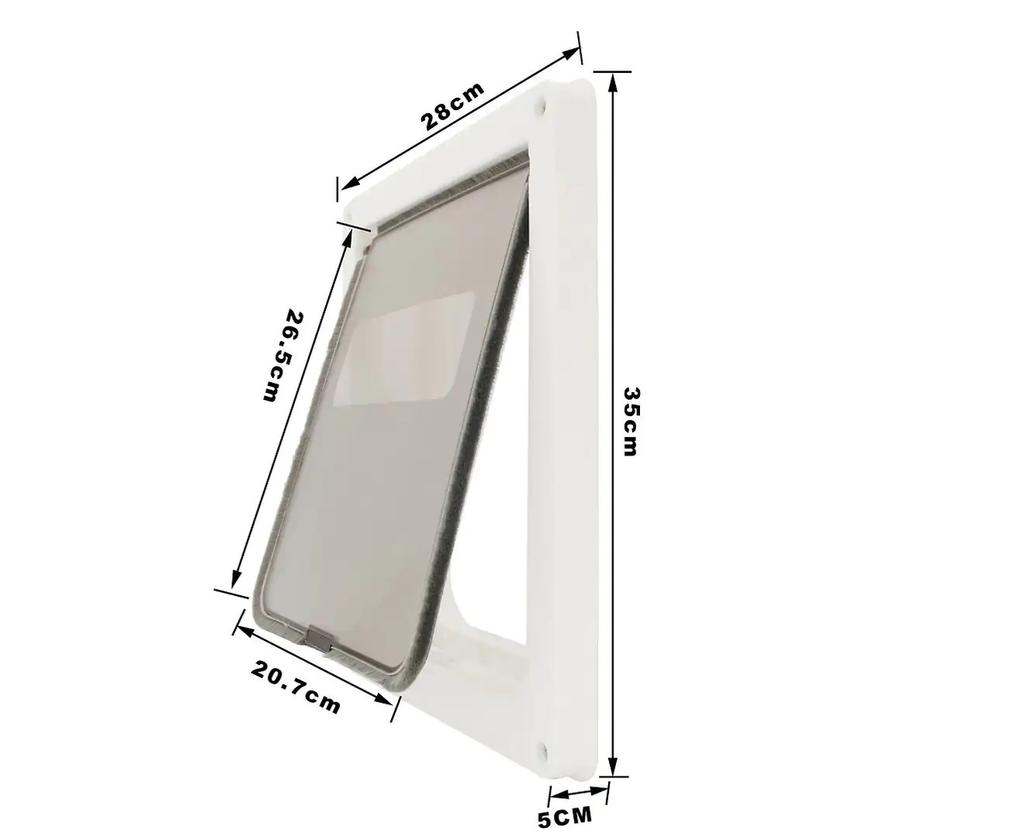 Dog Cat Flap Door Lock Security Flap Door For Dog Cat Kitten Cat Puppy Safety Gate ABS Plastic Large Pet Supplies