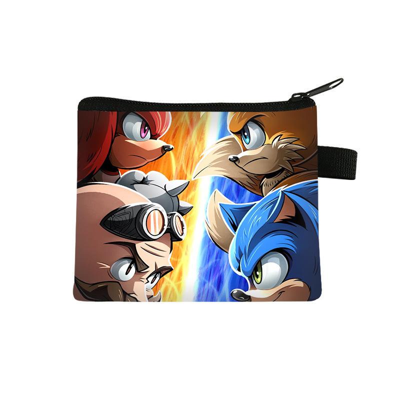 New Sonic Children's Change Bag Mini Bag Key Coin Headphone Bag Cute Cartoon Polyester Wallet