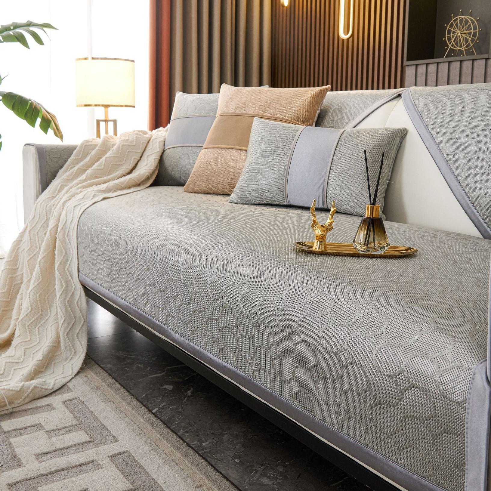 

Чехол для дивана Summer Cool Feeling, универсальный нескользящий коврик для дивана, охлаждающий коврик из жаккарда Ice Silk, подушка для дивана для гостиной, домашний декор 70x70cm 1pcs