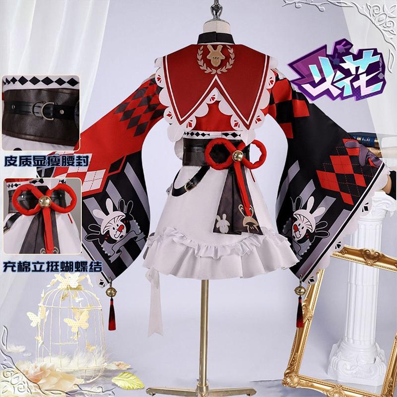 Game Honkai Star Rail Sparxie New Skin SP Cosplay Costume Anime Kimono Style Dress Wig Sets Party Comic Carnival Sparxie Uniform