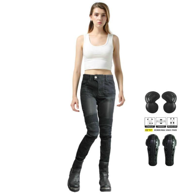 

VOLERO Motorcycle Drop Resistance Pants Jeans Women s Breathable Riding Lengthening Protective Gear 26