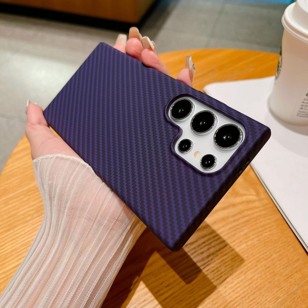 Carbon Fiber Suitable for Samsung Zflip5 Texture Mobile Phone Case Color Block Zflip3 High End Folding Hard Shell Skin Feeling New