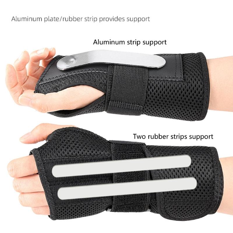 Ergonomic Left and Right Hand Wrist Splint Wrist Brace Adjustable Strap Systems Comfort Padding for Daily Activities