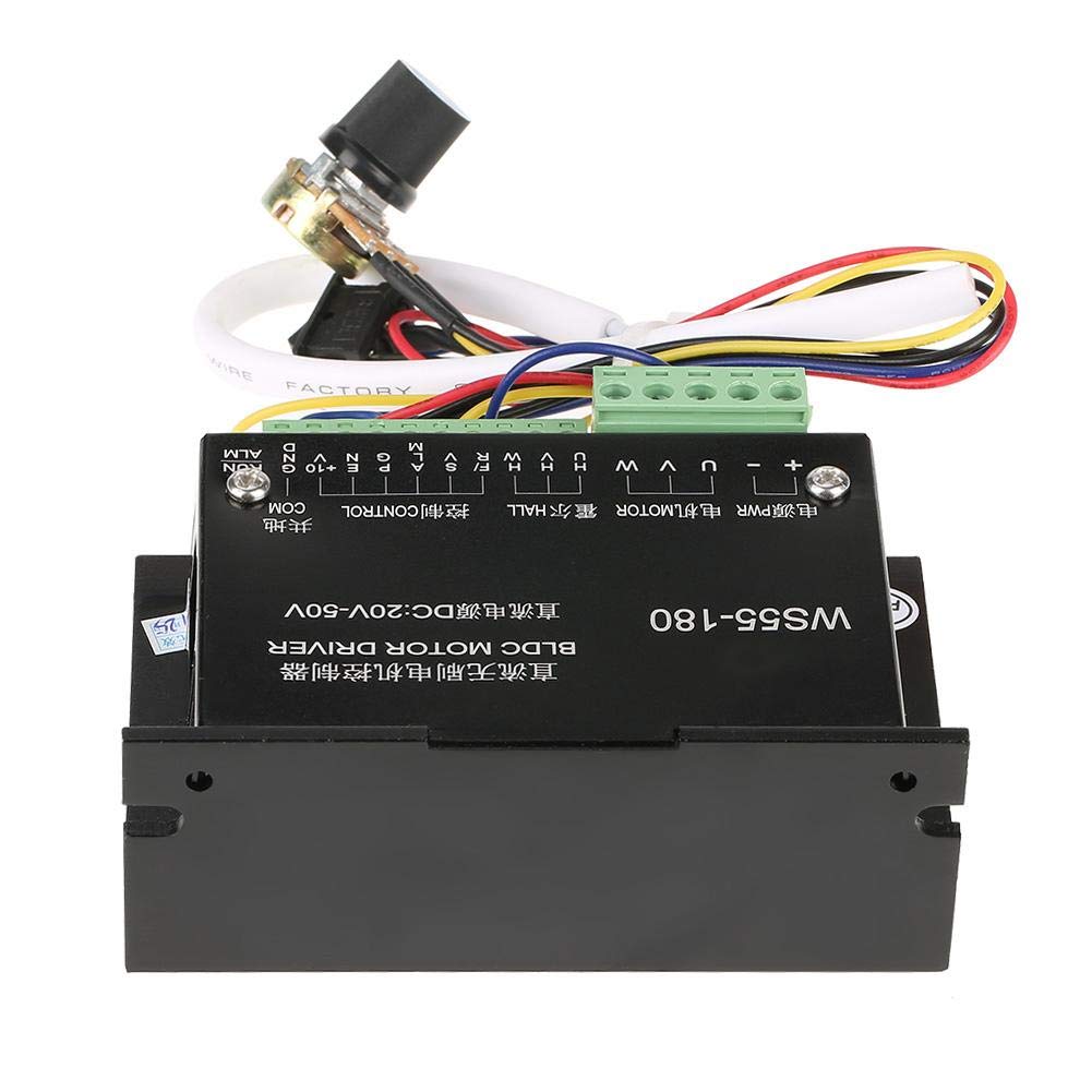 WS55-180 20.000 U/min 3-Phasen BLDC Motorregler mit Kabel, DC 20V-50V, für Elektrowerkzeuge, Abluftventilatoren, Vibrationsmotoren, CNC Bürstenlos