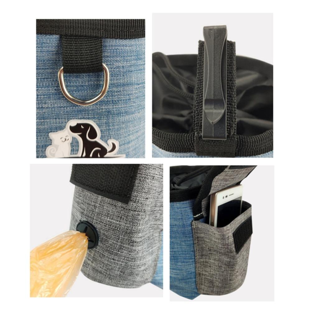 Oxford Dog Training Pouch Large Capacity Dog Snack Bag Detachable Dog Treat Bag  Outdoor
