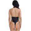 Supply New Sexy Underwear Sexy Women's Patent Leather Open Placket Backless Onesie