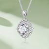 D Color 2ct  Round Moissanite Necklace Pendant For Women S925 Silver Diamond Test Past White Gemstone Neck Chain Jewelry