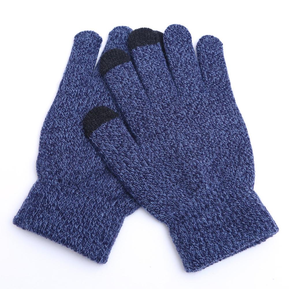 General Winter Plush Knitted Gloves Warm Thicken Touch Screen Telefingers for Outdoor