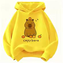 Trendiger Capybara Lustiger Kinder Hoodie Sweatshirt Süßer Harajuku Hoody für Jungen Mädchen Herbst Frühling Lässige Hoodies