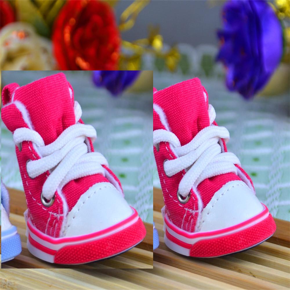 

Джинсовая парусиновая дышащая удобная повседневная обувь для домашних животных, обувь для собак, обувь для Тедди, девятицветная парусиновая обувь ярких цветов, обувь для домашних животных 1