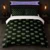 Monster Energy Print 3-delige Dekbedovertrekset 1 Dekbedovertrek en 2 Kussenslopen Zacht Beddengoed Voor Huishoudelijke Slaapkamer