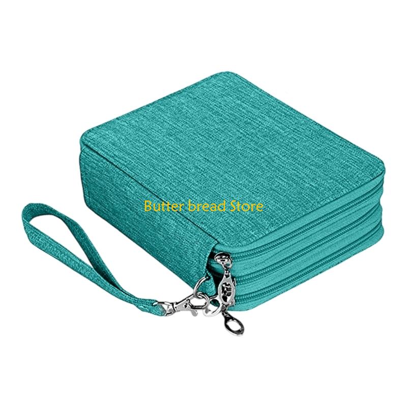 W89C Pencil Case Portable Pencils Organiser Pen Bag Stationary Case Coloured Pencils Holders for Girls Boys Adults