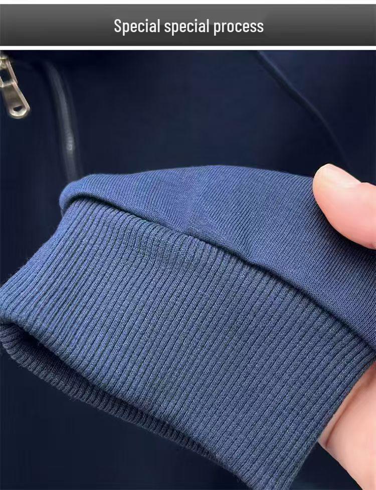 Herren-Sweatshirt mit halbem Reißverschluss für Herbst/Winter: Stehkragen, lange Ärmel, vielseitiges Freizeit-T-Shirt mit Stickerei.