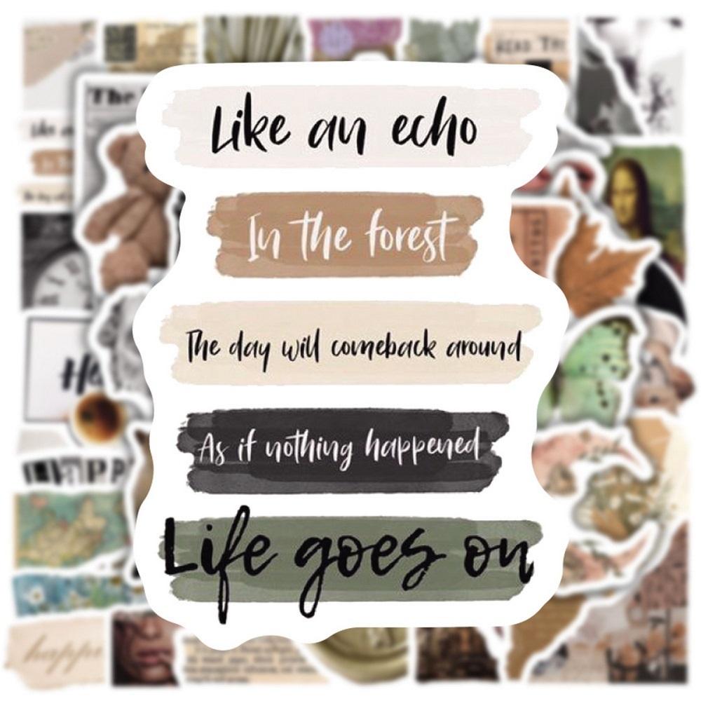 50Pcs Vintage Stickers Retro Vsco Graffiti Aesthetic Ins Vinyl Decals Stationary Notebook Guitar Sticker Toy Kids Gift