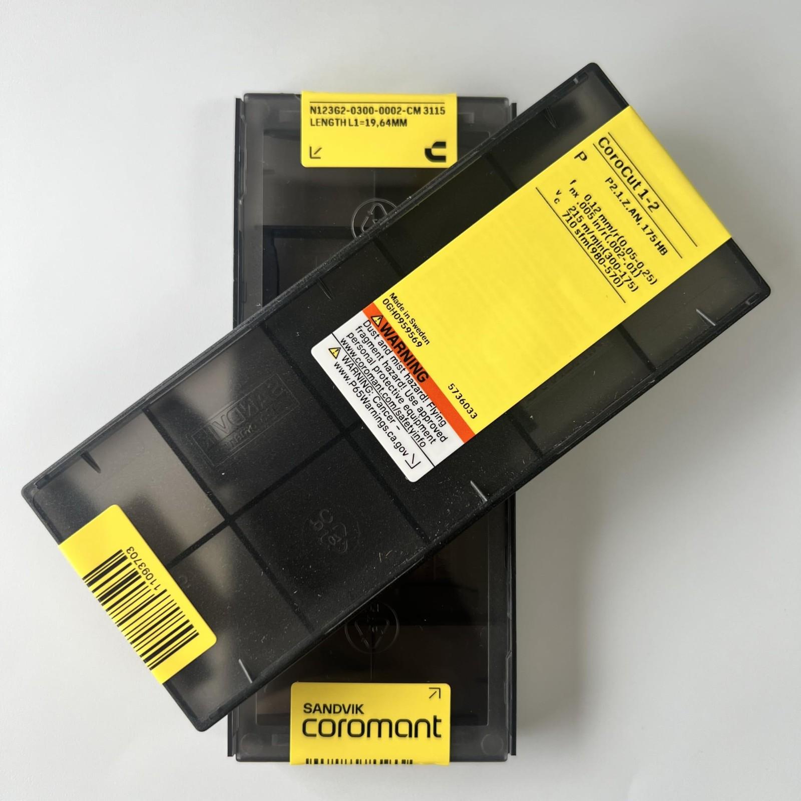 

SANDVIK / N123G2-0300-0002-CM 3115 / Original Swedish hard alloy blade 10 Pcs