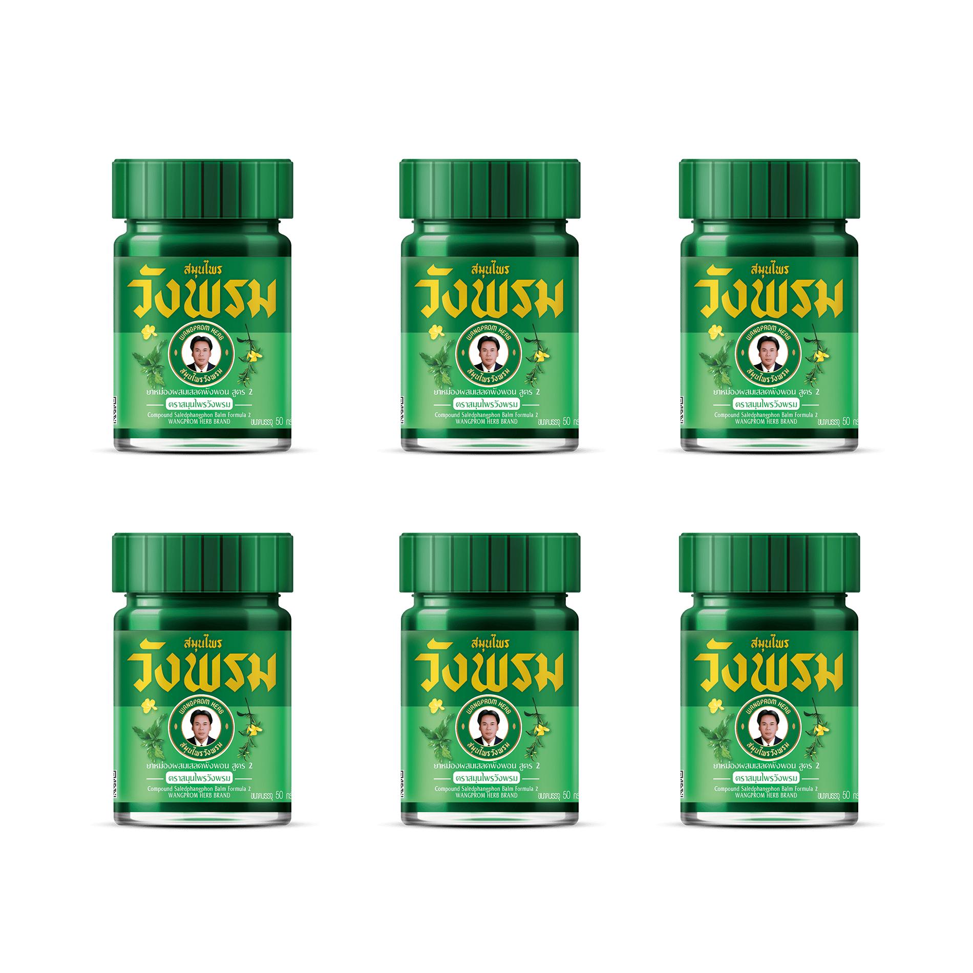 

Тайский зеленый бальзам Wang Prom, 50г 6 pcs (pack)